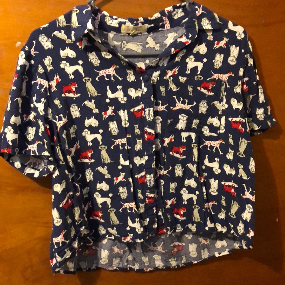 Button down crop top